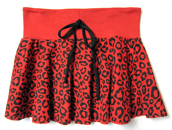 FALDA LEOPARDO ROJO